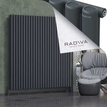 Radiva - Mati Alüminyum Radyatör 1800x1920 Koyu Antrasit