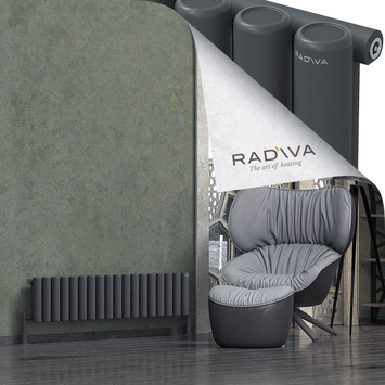 Radiva - Mati Alüminyum Radyatör 300x1328 Koyu Antrasit