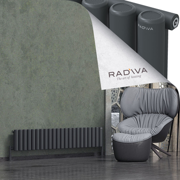 Radiva - Mati Alüminyum Radyatör 300x1624 Koyu Antrasit
