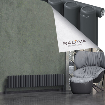 Radiva - Mati Alüminyum Radyatör 300x1772 Koyu Antrasit