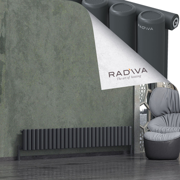 Radiva - Mati Alüminyum Radyatör 300x2068 Koyu Antrasit