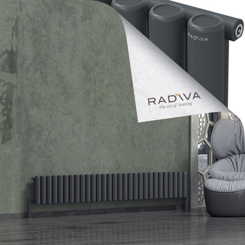 Radiva - Mati Alüminyum Radyatör 300x2142 Koyu Antrasit