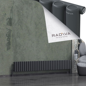 Radiva - Mati Alüminyum Radyatör 300x2290 Koyu Antrasit
