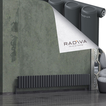 Radiva - Mati Alüminyum Radyatör 300x2364 Koyu Antrasit
