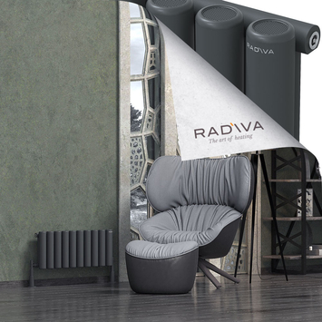 Radiva - Mati Alüminyum Radyatör 300x736 Koyu Antrasit