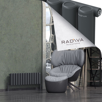 Radiva - Mati Alüminyum Radyatör 300x958 Koyu Antrasit