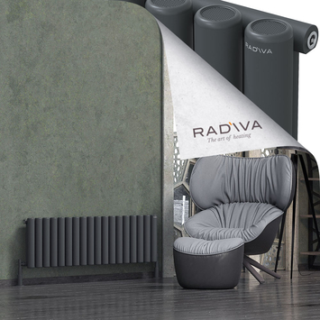 Radiva - Mati Alüminyum Radyatör 400x1328 Koyu Antrasit