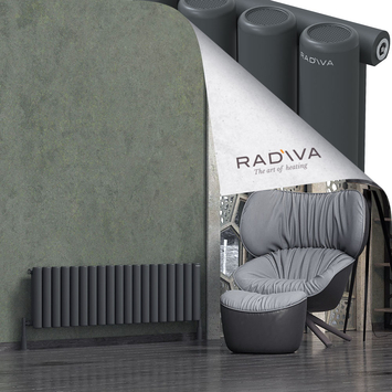 Radiva - Mati Alüminyum Radyatör 400x1402 Koyu Antrasit