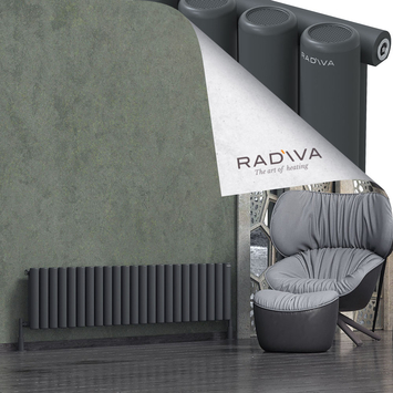Radiva - Mati Alüminyum Radyatör 400x1698 Koyu Antrasit