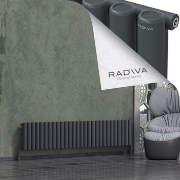 Radiva - Mati Alüminyum Radyatör 400x2068 Koyu Antrasit