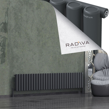 Radiva - Mati Alüminyum Radyatör 400x2142 Koyu Antrasit
