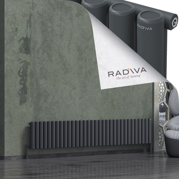 Radiva - Mati Alüminyum Radyatör 400x2364 Koyu Antrasit