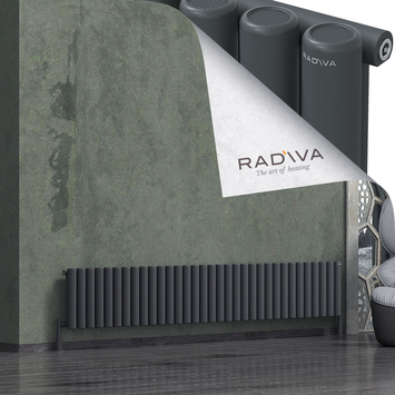 Radiva - Mati Alüminyum Radyatör 400x2438 Koyu Antrasit