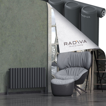 Radiva - Mati Alüminyum Radyatör 500x1106 Koyu Antrasit