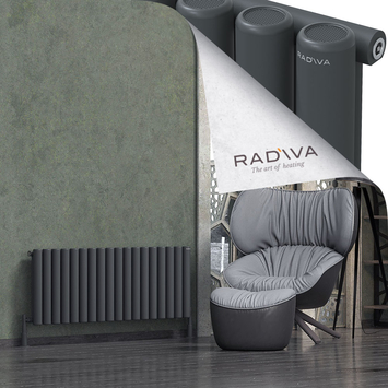 Radiva - Mati Alüminyum Radyatör 500x1328 Koyu Antrasit