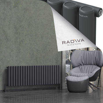 Radiva - Mati Alüminyum Radyatör 500x1698 Koyu Antrasit