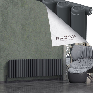 Radiva - Mati Alüminyum Radyatör 500x1920 Koyu Antrasit