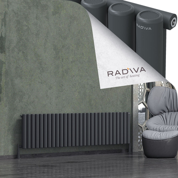 Radiva - Mati Alüminyum Radyatör 500x2068 Koyu Antrasit