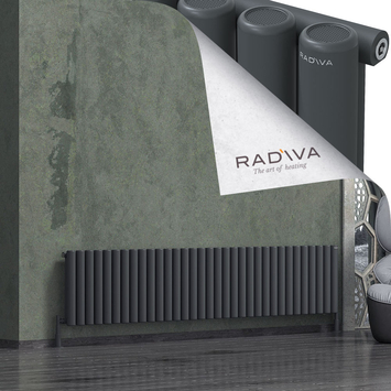 Radiva - Mati Alüminyum Radyatör 500x2438 Koyu Antrasit