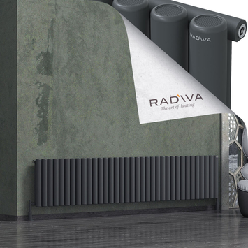 Radiva - Mati Alüminyum Radyatör 500x2586 Koyu Antrasit