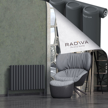 Radiva - Mati Alüminyum Radyatör 600x1032 Koyu Antrasit