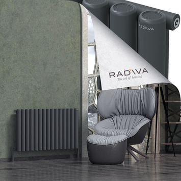 Radiva - Mati Alüminyum Radyatör 600x1106 Koyu Antrasit