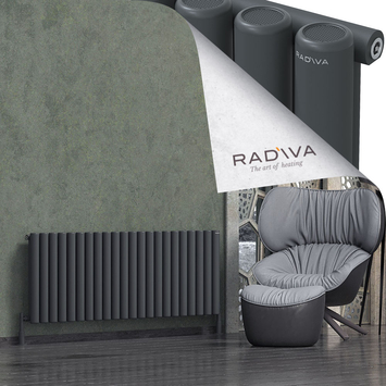 Radiva - Mati Alüminyum Radyatör 600x1624 Koyu Antrasit