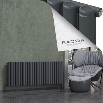 Radiva - Mati Alüminyum Radyatör 600x1772 Koyu Antrasit