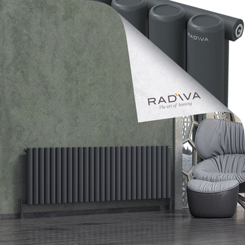 Radiva - Mati Alüminyum Radyatör 600x1994 Koyu Antrasit