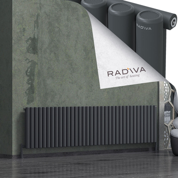 Radiva - Mati Alüminyum Radyatör 600x2586 Koyu Antrasit