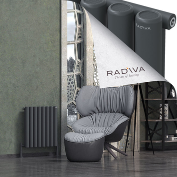 Radiva - Mati Alüminyum Radyatör 600x588 Koyu Antrasit