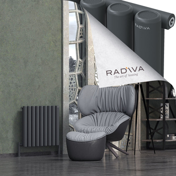 Radiva - Mati Alüminyum Radyatör 600x662 Koyu Antrasit