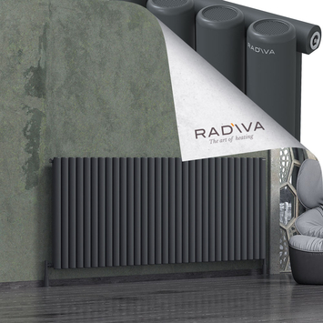 Radiva - Mati Alüminyum Radyatör 900x2290 Koyu Antrasit