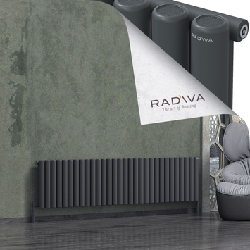 Radiva - Mati Radiateur En Aluminium 500x2216 Anthracite Foncé