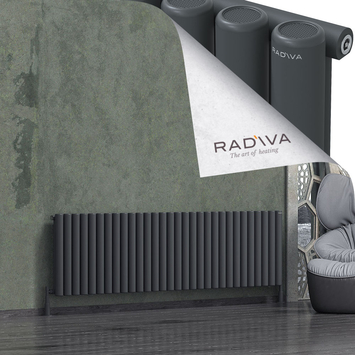 Radiva - Mati Radiateur En Aluminium 600x2216 Anthracite Foncé