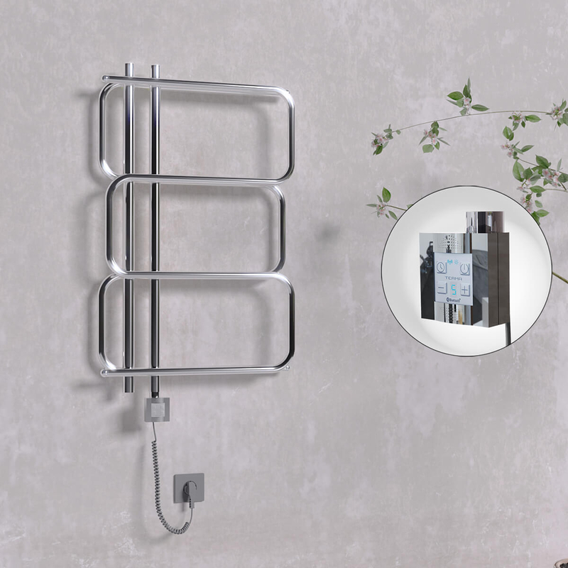 Matsu Elektrikli Havlupan 540x884 Krom (KTX4 Termostat) 200W Spiral Kablolu