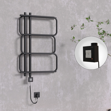 Radiva - Matsu Elektrikli Havlupan 540x884 Siyah (KTX1 Termostat) 300W Spiral Kablolu