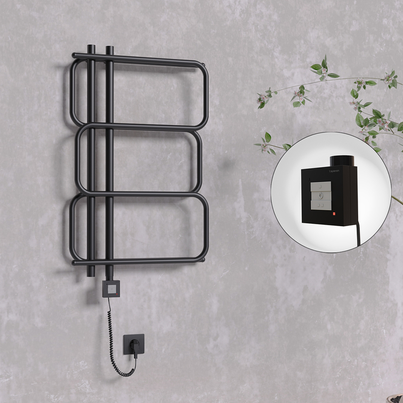 Matsu Elektrikli Havlupan 540x884 Siyah (KTX1 Termostat) 300W Spiral Kablolu