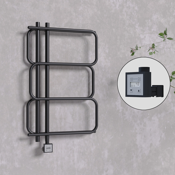 Radiva - Matsu Elektrikli Havlupan 540x884 Siyah (KTX3 Termostat) 300W