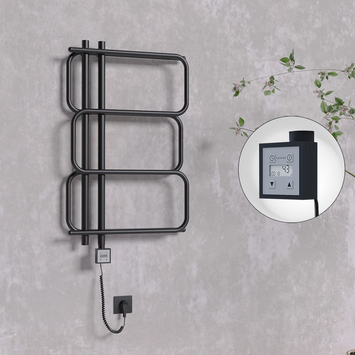 Radiva - Matsu Elektrikli Havlupan 540x884 Siyah (KTX3 Termostat) 300W Spiral Kablolu