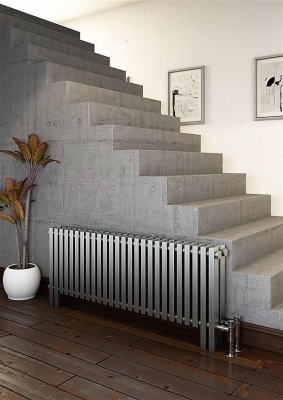 MAURITIUS Radiateur en acier inoxydable 500x1185 Satin Polissage