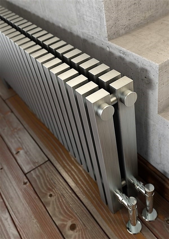 MAURITIUS Radiateur en acier inoxydable 400x735 Satin Polissage