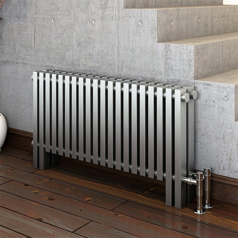 MAURITIUS Radiateur en acier inoxydable 400x915 Satin Polissage