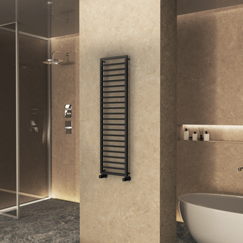 Radiva - Naxos Decorative Towel Warmer 500x1655 Matt Black