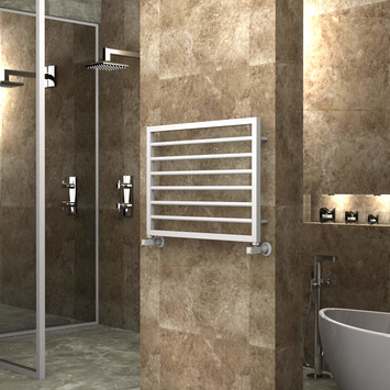 Naxos Decorative Towel Warmer 800x578 Matt White 9016 - Thumbnail