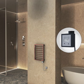  - NAXOS Elektrikli Havlupan 450x655 Bakır Parlak (KTX3 Termostat) 200W Spiral Kablolu