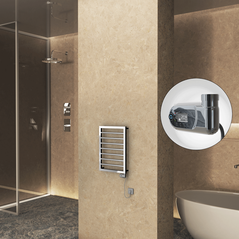 NAXOS Elektrikli Havlupan 450x655 Krom (Thesis Termostat) 200W