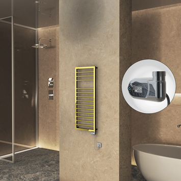 Radiva - NAXOS Elektrikli Havlupan 500x1193 Altın (Thesis Termostat) 300W