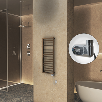  - NAXOS Elektrikli Havlupan 500x1193 Bakır Eskitme Parlak (Thesis Termostat) 300W