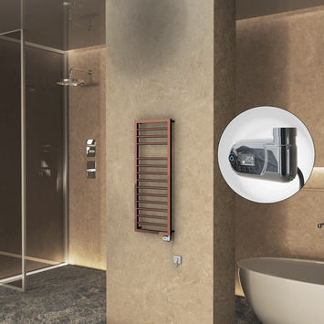  - NAXOS Elektrikli Havlupan 500x1193 Bakır Parlak (Thesis Termostat) 300W